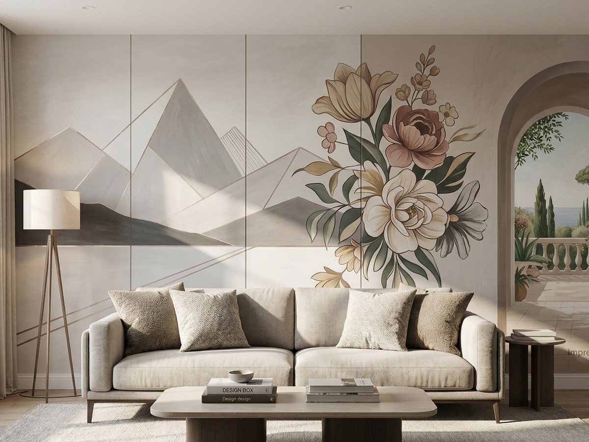 5 Wall Mural Ideas to Transform Your Living&nbsp;Room